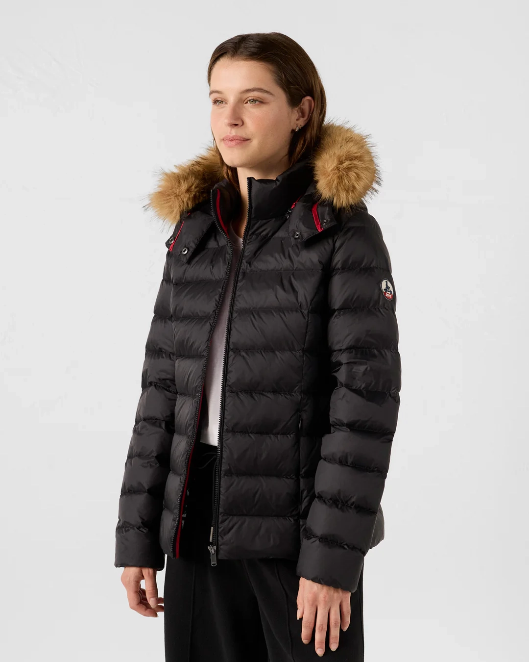 Daunenjacke GREAT COLD Schwarz Luxury Kapuze