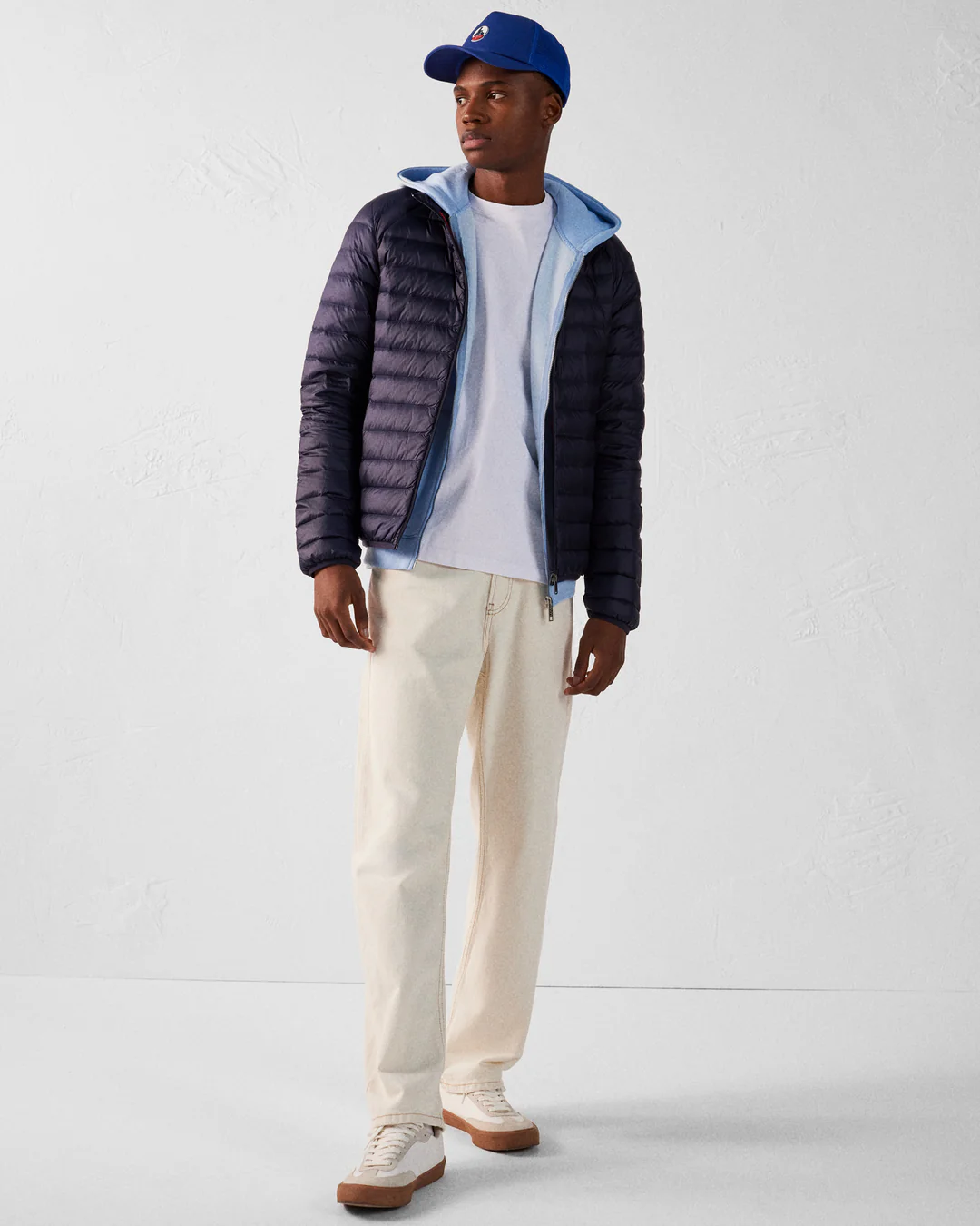 Leichte Daunenjacke, Marine, matt