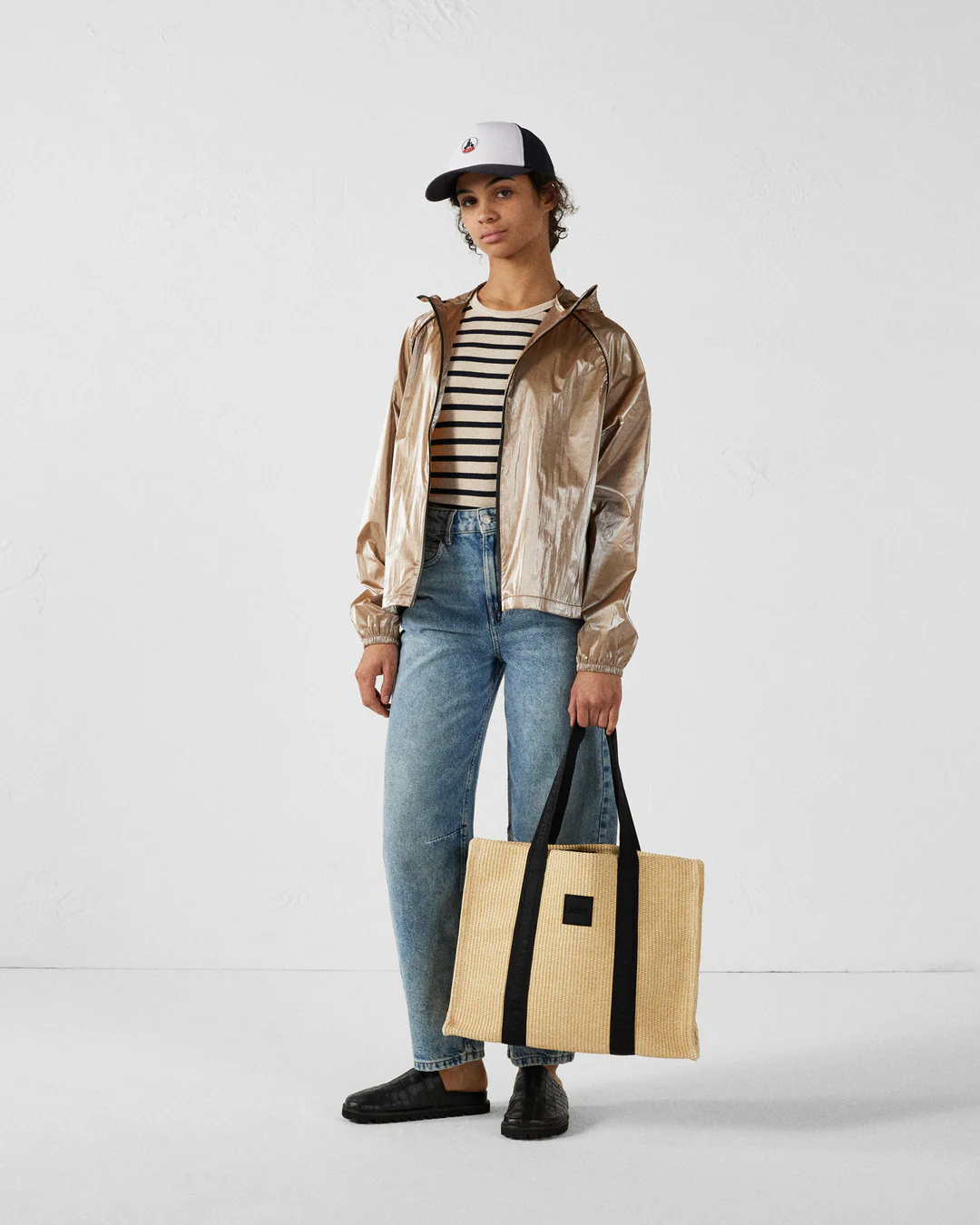 Metallic Windbreaker Izumi, Fauve