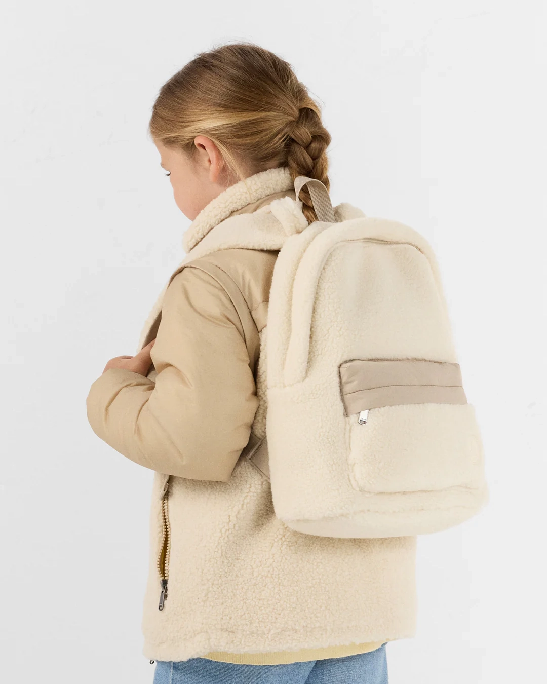 Rucksack Pupil Sherpa, Natural, mit Etui